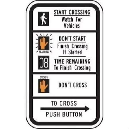 Accuform BICYCLE PEDESTRIAN SIGN FRR720RA FRR720RA